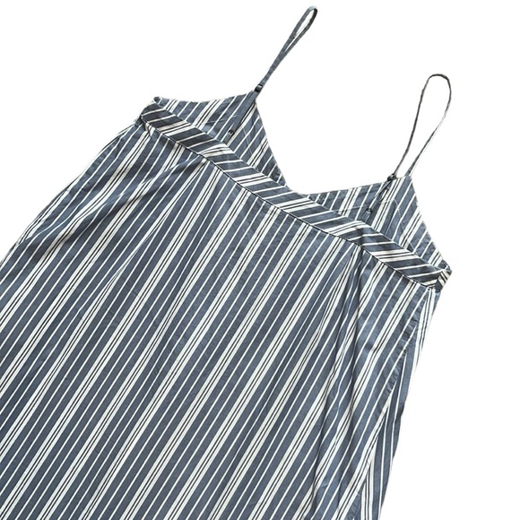 Madewell Striped V-Neck Trapeze Cotton Dress Size Small - Picture 7 of 13